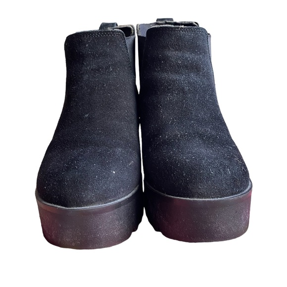 Vintage Oxygeno Chunky Black Suede Platform Boots - Picture 3 of 3